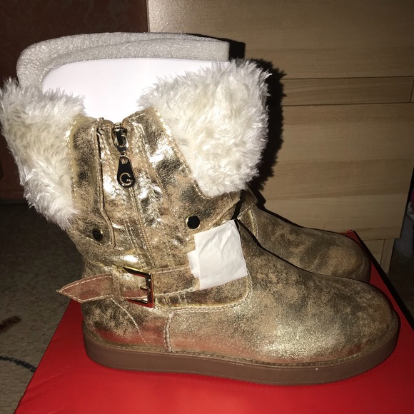 guess gold boots